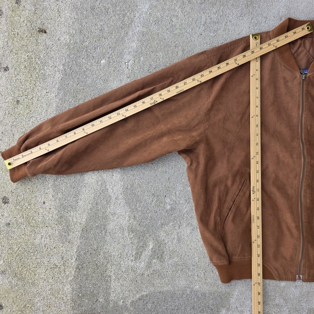 Vintage Winner Mate Suede Bomber Jacket | Water Resistant | Brown | L - Picture 11 of 12